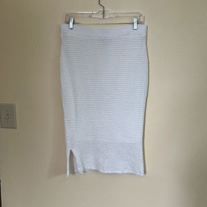 White Knit Skirt